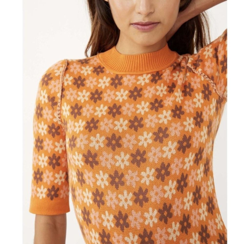Free People Intimately Hippie Boho Floral Winter Warmer Bodysuit Size XSMALL - Picture 6 of 9